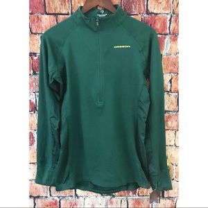 Oregon Ducks Green Stretch Fitted Pullover Shirt